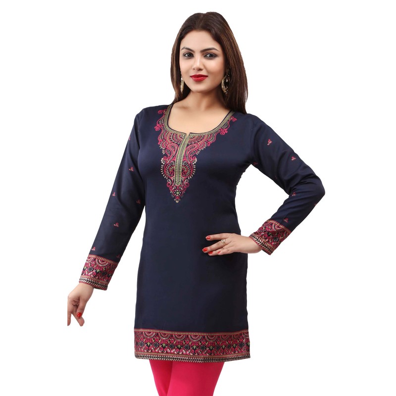 Maple Clothing Túnica corta con estampado de Kurti indio para