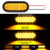 6PCS 6 inch oval led Amber Strobe 24 LED Trailer