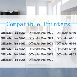 Colorprint Compatible 902XL Ink Cartridge Replacement for HP 902 XL Work with OfficeJet Pro 6960 6970 6974 6975 6976 6958 6950 6951 6954 6956 6963 Printer 4-Pack (Black, Cyan, Magenta, Yellow)