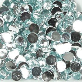 1000pcs 4mm Flat Back Resin Rhinestones Bling Crystal Diamantes for Nail Art & Craft(4mm, Aquamarine)