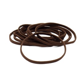 Big Hair Tools XXL Size Elastics Flat Pack, Brown, (Pack of 10)