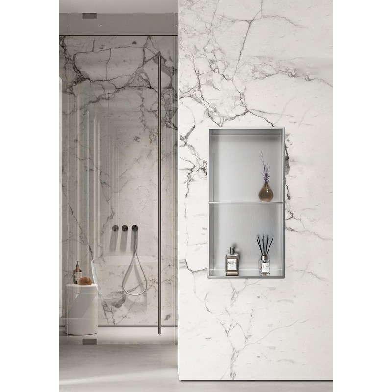 Bernkot Stainless Steel Shower Niche 24" X 12" Brushed No