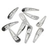 Metal Silver 50 Pcs Mini Small 30mm Snap Hair Clips