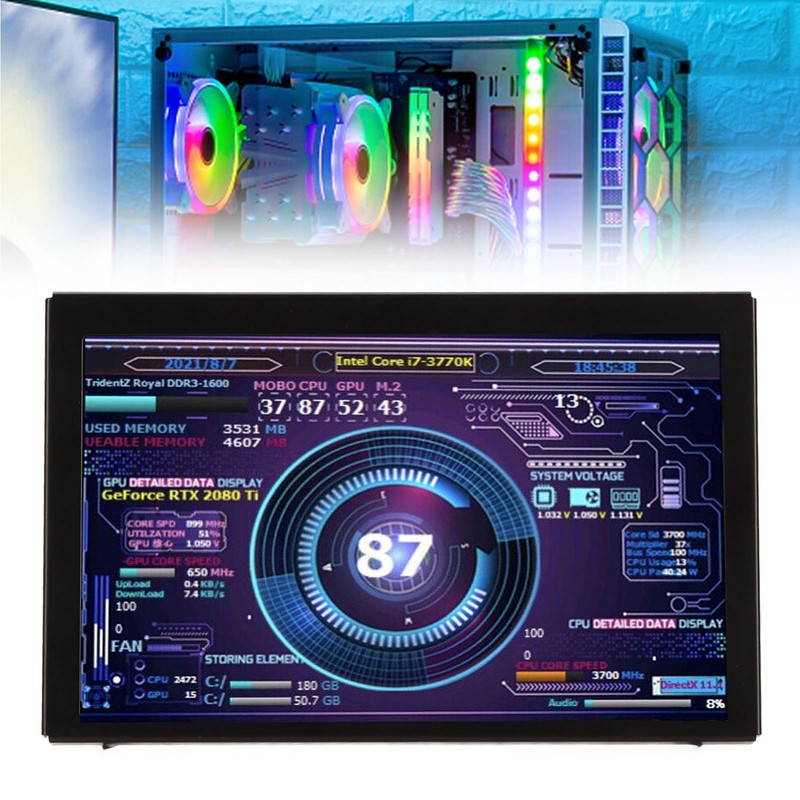 5in IPS Computer Temp Monitor USB Mini Screen for AIDA64