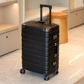 YYW Carry On Suitcase, Cabin Suitcase with TSA Lock, PC Hard Shell Lightweight Airline Approved Luggage (Black,20 inches/54x34x22cm)