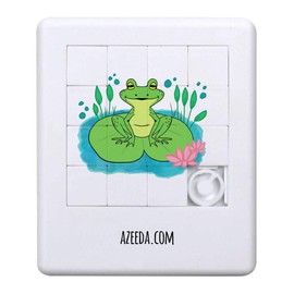 Azeeda 'Frog On A Lily Pad' Sliding Puzzle (PZ00039766)