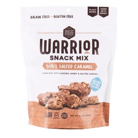 BeeFree Warrior Mix Gluten Free Granola - Chunky Granola Bites | Paleo, Low Carb, Grain Free, Preservative Free, Oat Free | Low Calorie Snacks | Bob's Salted Caramel, 9 Ounce Bag