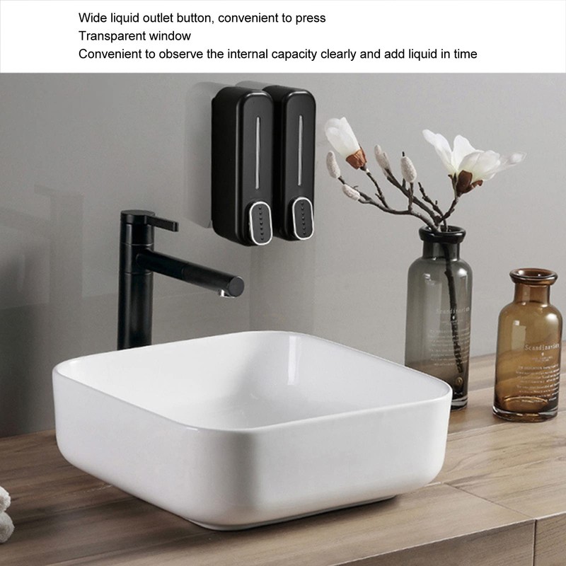 Soap Dispenser Wall Mount, 300ml ABS Easy to Install Manual