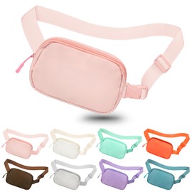jealkip Fanny Pack Crossbody Bag for Women and Men, Belt Bag for Hiking Bum Bag with Adjustable Strap,Casual Cell Phone Pouch，Waist pack for Running Workout Sports Travel Pink