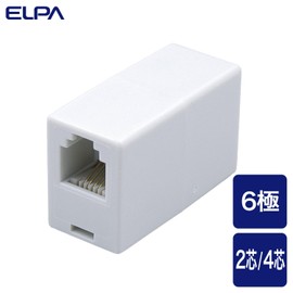 ELPA TEA-001 Telephone Wire Extension Adapter, Modular Jack, 6 Pole 4 Core, 6 Pole 2 Core, For Business Phones, Home Telephone, Fax Modem, Net-Line, Relay Adapter, Wire Organization, White