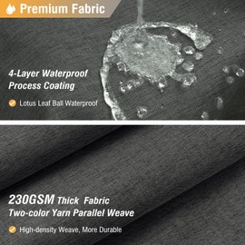 BTTN Extra Long Shower Curtain - 84 Inch Gray Linen Textured Heavy Duty Fabric Shower Curtain Set with 12 Hooks, Tall Luxury Simple Waterproof Cloth Shower Curtains for Bathroom, 72x84, Charcoal Grey