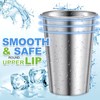 Honeydak 12 Pack Stainless Steel Cups 16 oz Metal Camping