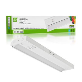 ASD Swivel LED Under Cabinet Lighting, 18 Inch 8W, Hardwired or Plug-in, 2700K/3000K/4000K, Hi/Low Switch, Rotatable Lens, Dimmable Linkable Under Counter Light for Kitchen, ETL & Energy Star