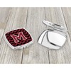 Caroline's Treasures Letter M Chevron Garnet and Black Compact Travel