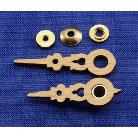 Wood Cuckoo Clock Hands Replacement Parts Kit Fits Regula Movements for 90 mm or 3 1/2" Dial with Nuts
