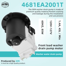 4681EA2001T Washer Drain Pump Assembly Fit for Kenmore/LG Washing Machine wm3670hwa wm3270cw wm2101hw wm3770hva wm3431hs - Replace AP5328388 4681EA1007G 4681EA1007D Drain Pump by AMI PARTS