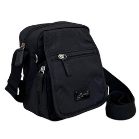 Spirit - Nylon Waterproof Crossbody Bag - Unisex Lightweight Travel Bag with Multiple Sections and Adjustable Strap - Black Crossbody Bag, Small Size