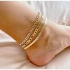 DEARMAY Gold Anklets for Women Waterproof Ankle Bracelets for Women