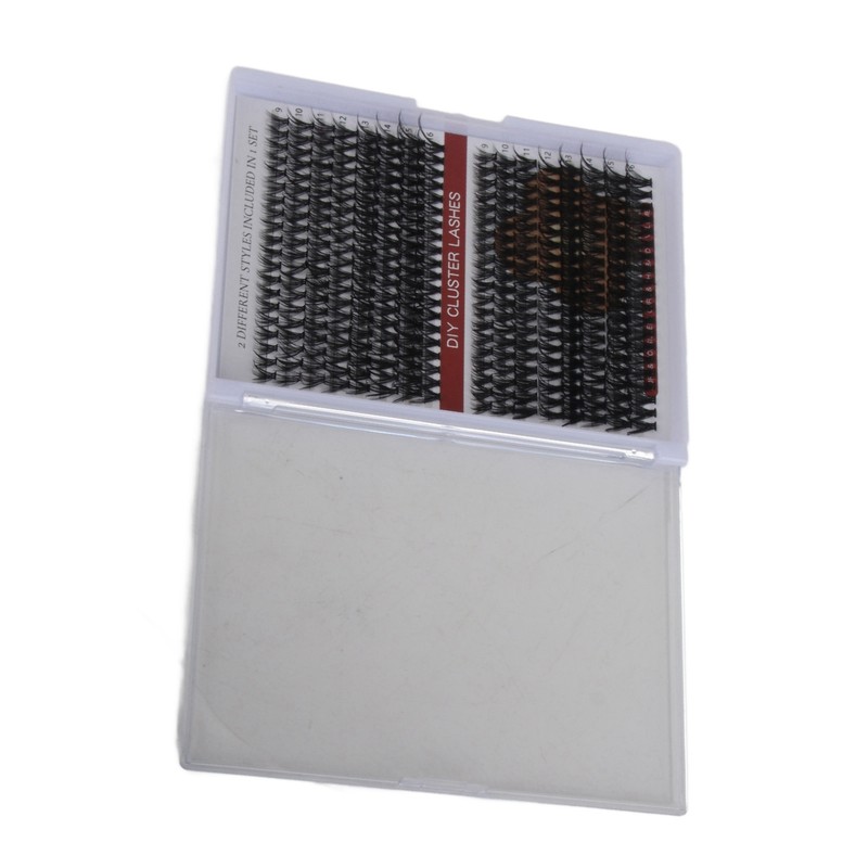 DIY Lash Extension Kit 240pcs Individual Eyelash 9‑16mm Clusters Eyelash