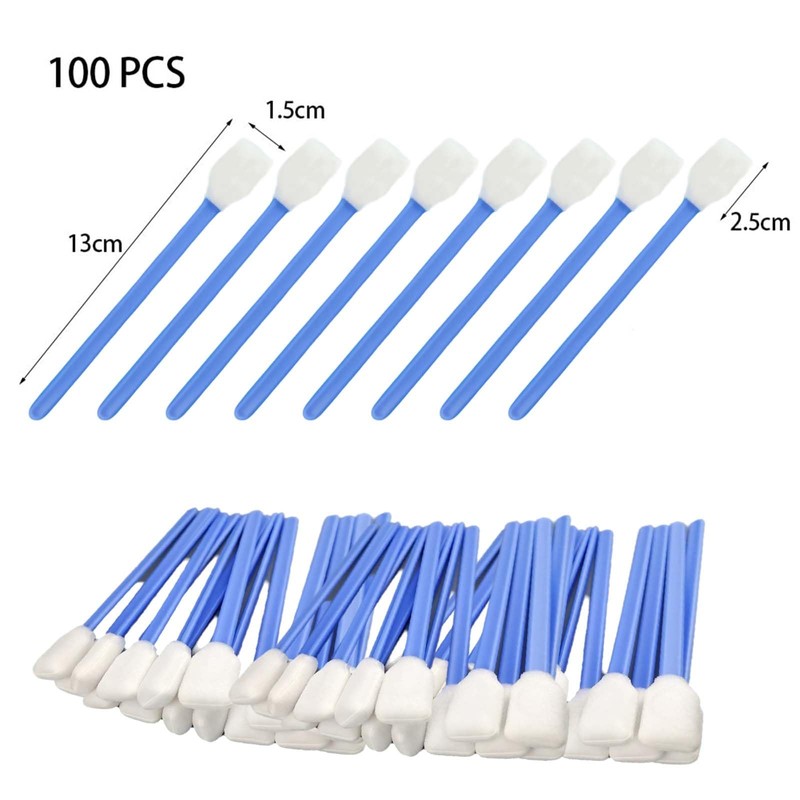MINZHI Pack of 100 Cleaning Sticks, Cleaning Sponge Cotton Buds,