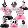 Pink Bad Two the Bone Party supplies set Honeycomb Centerpieces