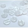 MajorCrafts® 50pcs 15mm White Pearlescent 2 Holes Round Resin Sewing