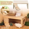 AIMALL Wooden Hamster Platform with Stairs Small Animal Hideout House