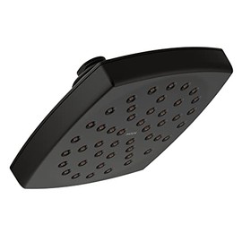 Moen S6365EPBL Voss 6" Single-Function Eco-Performance Rainshower Showerhead with Immersion Technology, Matte Black