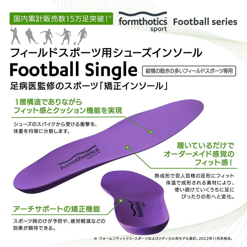 Formthotics Soccer Baseball Sports Insoles Ultra Light Football Single M