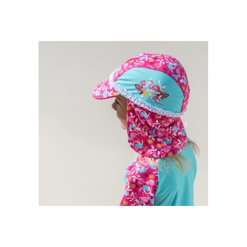 Playshoes Girl's UV Protection Bathing Cap, Swimming Cap Flamingo Cap,