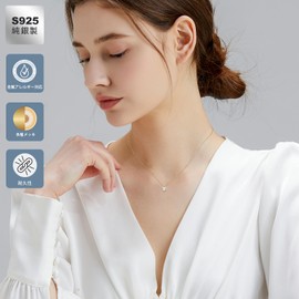 KRKC Moissanite Necklace, 14K Gold Chains For Women, 3 Carats Diamond Pendant Necklaces, Round-Cut Lab Grown Diamond With Adjustable 18+2 Inches 14K Yellow Gold Plated Chain, S925 Sterling Silver, D Color VVS1, Christmas Valentines Gift For Mom Girls Wif