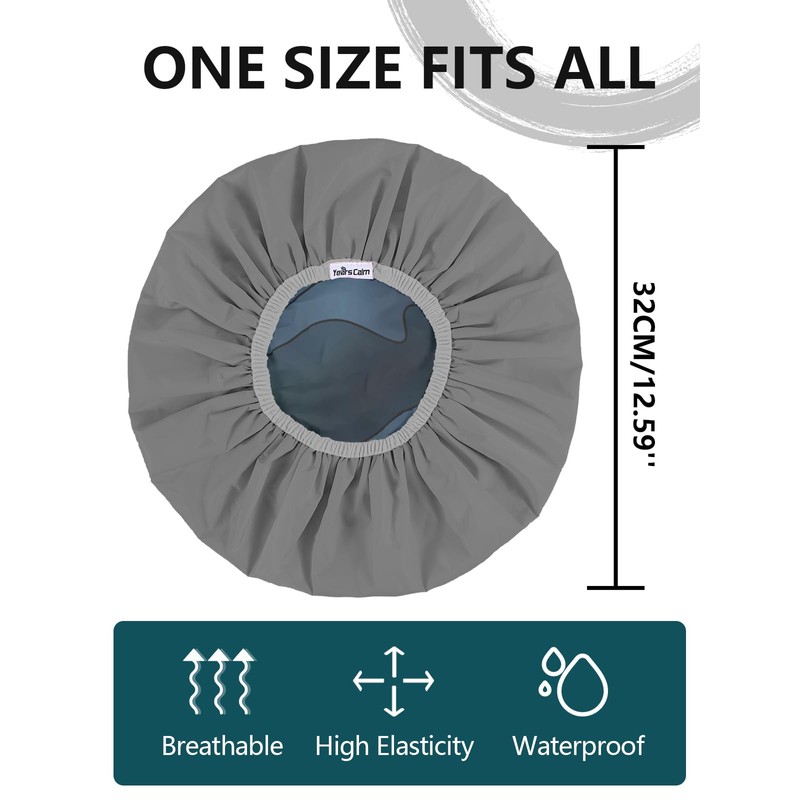 Years calm Men Shower Cap Reusable Waterproof, Dual-Layer Design, Double-Sided