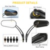 DREAMIZER Motorcycle Mirrors, Universal M8 Black Motorcycle Rear View Side