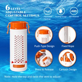 MKLZ Chlorine Floater, Small Floating Pool Chlorine Dispenser for 1 Inch Tablets, Mini Clown Fish Bromine Holder for Hot Tub, Spa, Swimming Pools