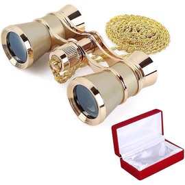 Binoculars for Live Concerts Opera Glasses Lightweight Small Anti-Vibration Binoculars Opera Glass Theater Strap Storage Bag with Metal Chain Center Focus Sports Baseball Watch Fireworks Festival Kids