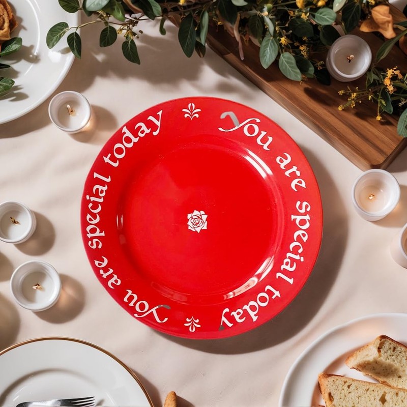 GOWARM You Are Special Today Red Plate – 10.6" Ceramic