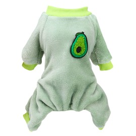 Izefia Dog Sweater Dog Clothes Fleece Dog Woolen Sweater Winter Warm Sweat Shirt 4 Legs Jumpsuit Pajamas Fruit Simple Sweater for Small Dog Medium Dog Cat Green XL