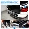 37.4"x2.56" Bumper Guard for Car, Carbon Fiber Leather Guard