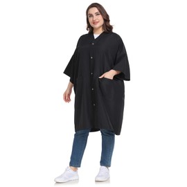 PERFEHAIR Salon Client Gown Capes - Plus Size Hair Coloring Wrap Kimono Style for Women & Men, Hair Stylist, Dog Grooming Smock with 2 Pockets, 5 Snap Closures, Lightweight & Soft