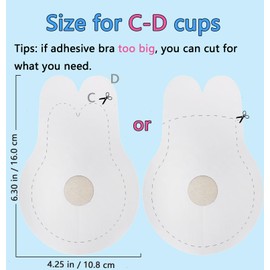 30PCS Invisible Breast Lift Tape Disposable Adhesive Sticky Push Up Bra for Women Fits C-D Cups Large Breast (X-Large) Beige