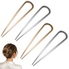 4 Pcs French Hair Pins Metal U Shape Hair Pins
