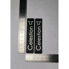 Celestion Speaker Badge Logo Emblem Brushed Silver Pair