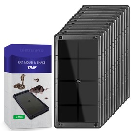 Glue Traps for Mice, Larger Sticky Mouse Traps, Pre-Scented, Sticky Mouse Traps for Rats, Rodents, Roach, Spider, Snake, Pest Control, Pet Safe, Mouse Glue Traps Indoor for Home(12 Pack)