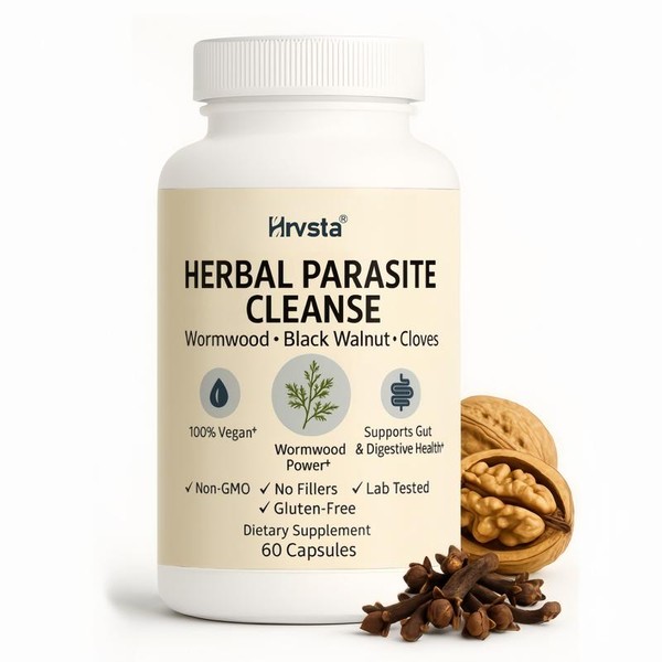 Wormwood Black Walnut Clove Capsules – Cleanse & Detox Supplement,