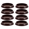 TEHAUX 8pcs Non-Slip Plastic Furniture Coasters Multi-Function Chair Wheel Stoppers
