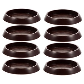 TEHAUX 8pcs Non-Slip Plastic Furniture Coasters Multi-Function Chair Wheel Stoppers for Sofas and Beds Wear-Resistant Floor Protectors
