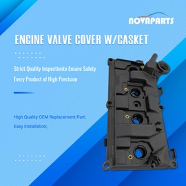 NOVAPARTS 132641KC1A Engine Valve Cover w/Gasket for 2011-2017 Nissan Juke 1.6L Replaces # 13264-1KC1A 13264-1KC0A