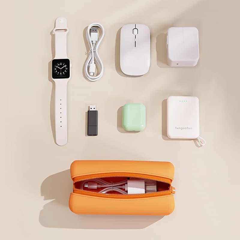 Fangu Fan Makeup Bag, Travel Pouch, Rectangle, EVA Material, Washable,