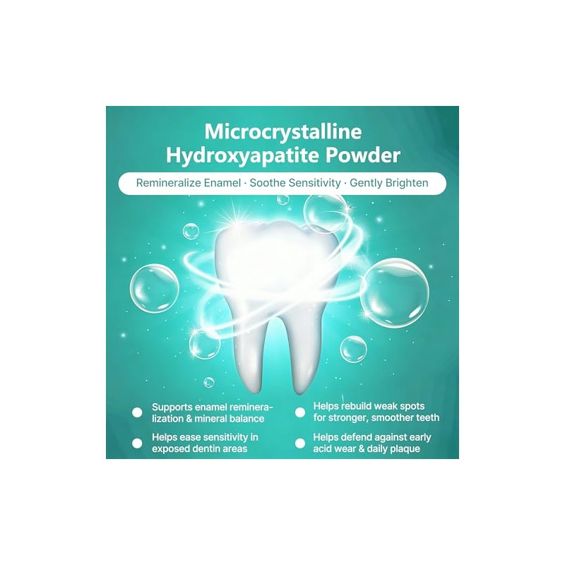 100% Pure Microcrystalline Hydroxyapatite Powder,Non-Nano | MCHA for DIY Oral