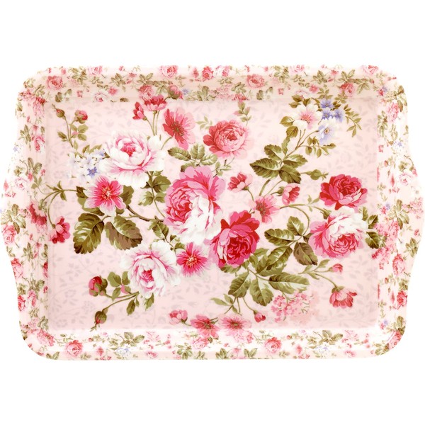 Royal Arden 57672 Tray, Small, Rose Pattern, Sunrose, 8.3 x